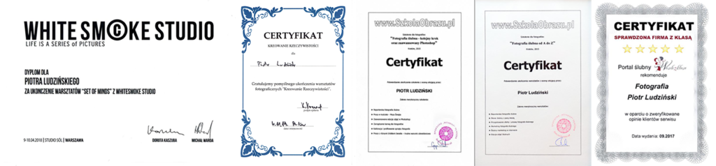 Certyfikat fotografa ślubnego