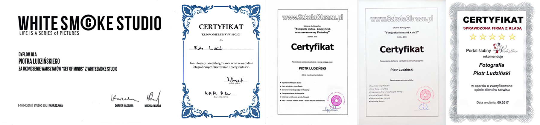 Certyfikat fotografa ślubnego